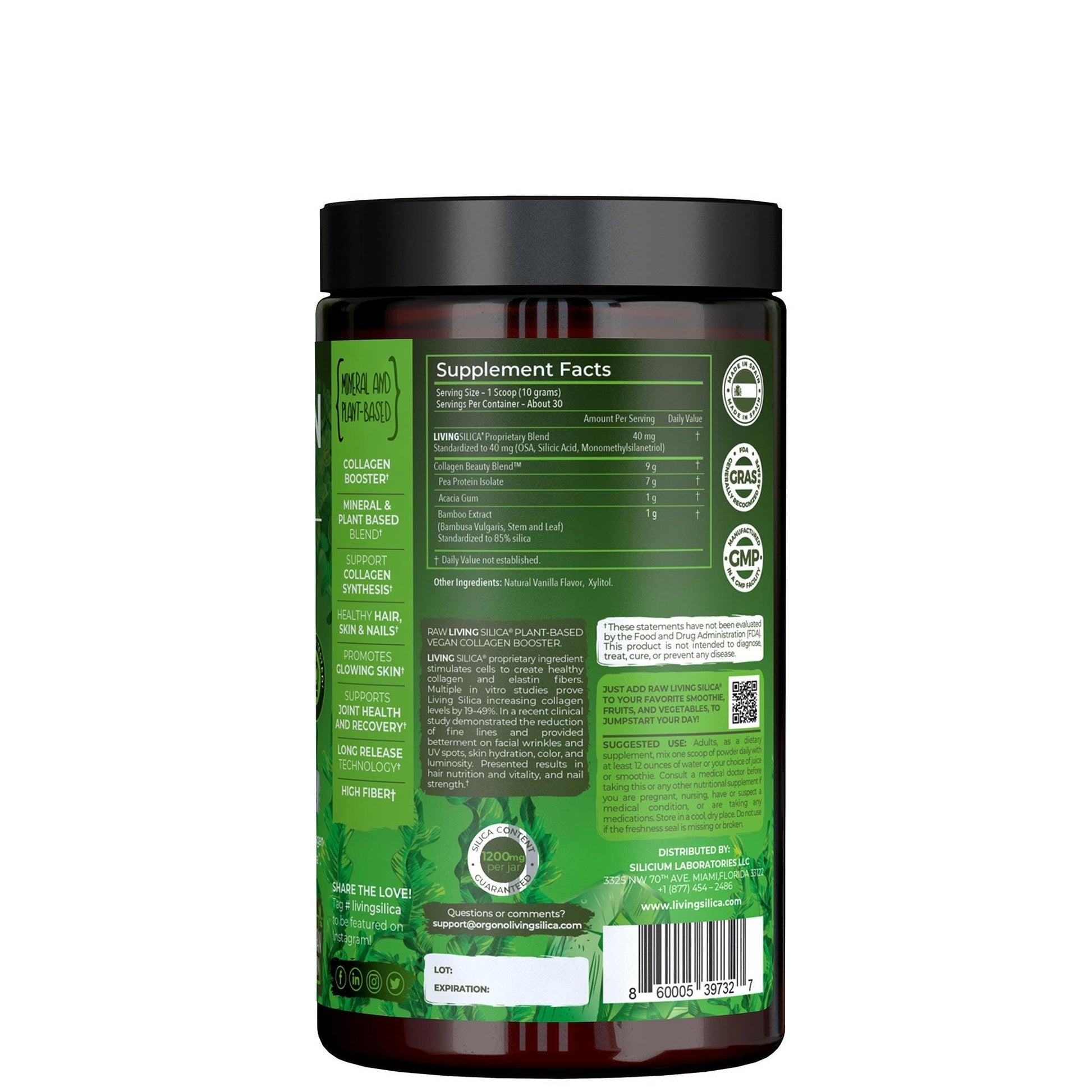 Plant-Based Collagen Booster Powder - Living Silica